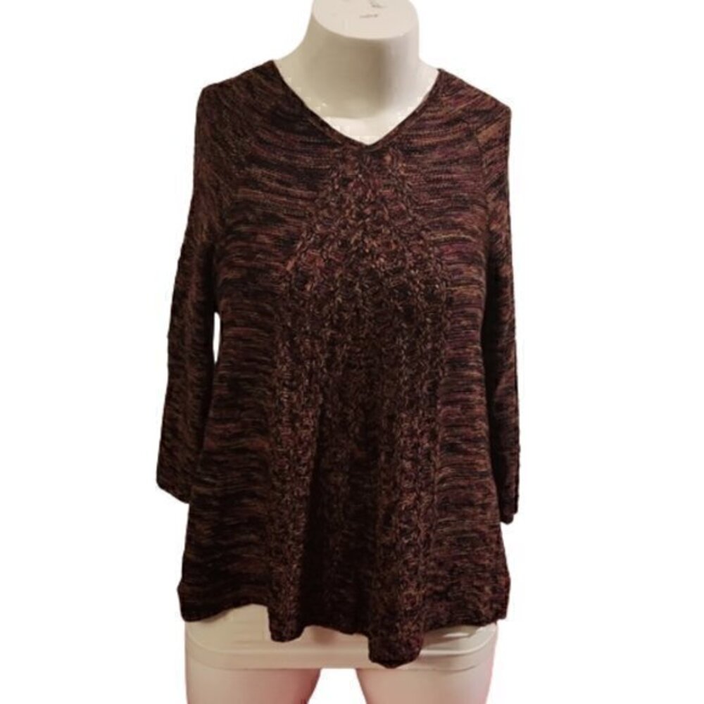 [Notations] V-neck 3/4 Sleeve Sweater - Size XL